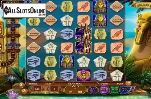 Game Workflow screen. Legend of the Nile from Betsoft