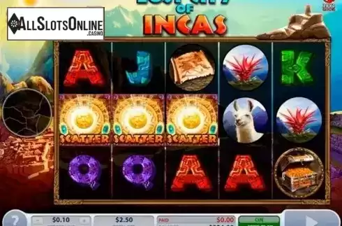 Screen2. Lost City of Incas from 2by2 Gaming