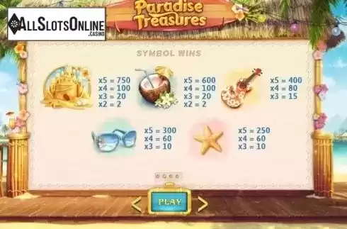 Screen3. Paradise Treasures from Cayetano Gaming