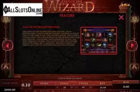 Screen6. Path of the Wizard from Microgaming