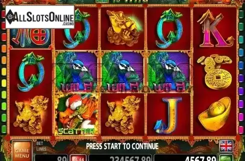 Screen3. Peacock And Dragon from Casino Technology