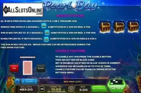 Features. Pearl Bay (Xplosive) from Xplosive Slots Group