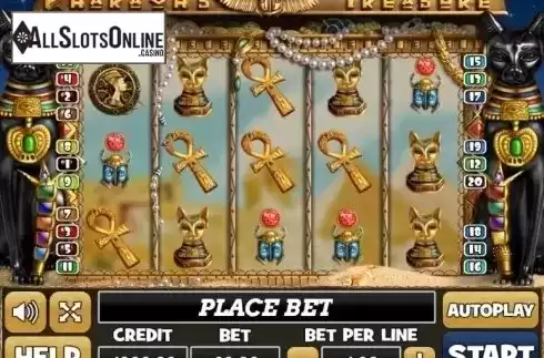 Reel Screen. Pharaohs Treasure (PlayPearls) from PlayPearls