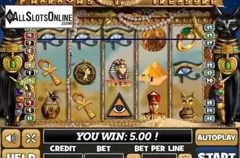 Win Screen. Pharaohs Treasure (PlayPearls) from PlayPearls