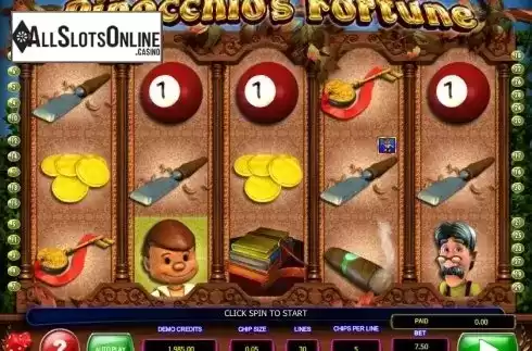 Reels. Pinocchio's Fortune from 2by2 Gaming