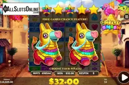 Additional Free Spins Screen