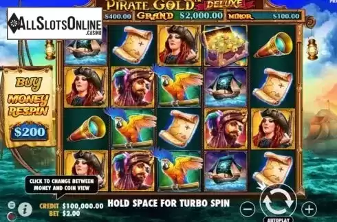 Reel Screen. Pirate Gold Deluxe from Pragmatic Play