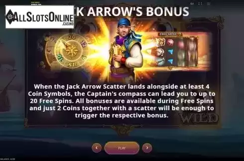Jack Arrows bonus screen