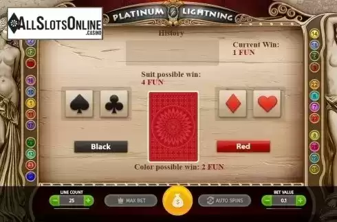 Bonus Game screen. Platinum Lightning from BGAMING