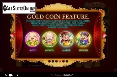 Gold Coin Feature. Plentiful Treasure from RTG