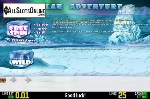 Paytable 2. Polar Adventure HD from World Match