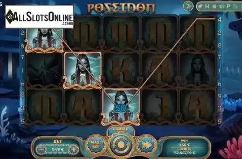 Win Screen. Poseidon (Spinmatic) from Spinmatic