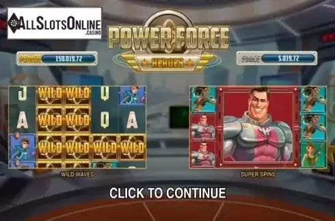 Screen 1. Power Force Heroes from Push Gaming