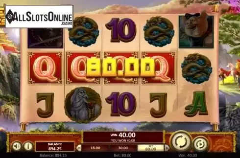 Win Screen. Quest to the West from Betsoft
