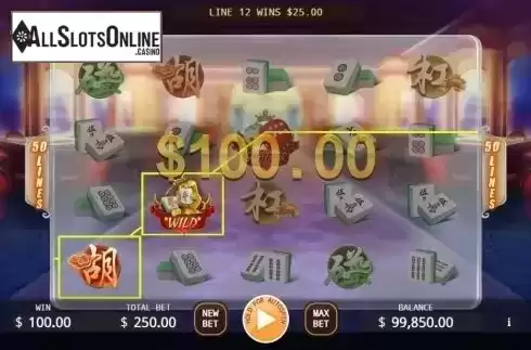 Win Screen. Quick Play Mahjong from KA Gaming