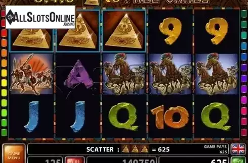 Win screen 2. Ramesses The Great from Casino Technology