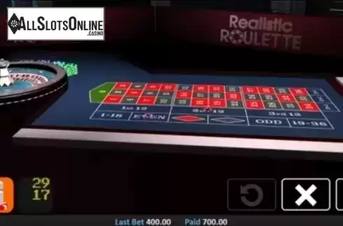 Reel screen. Realistic Roulette from Realistic