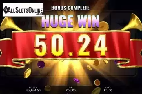 Win King Bonus Game screen