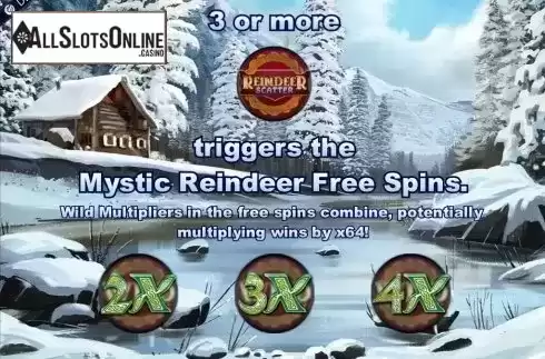 Game features. Reindeer Wild Wins from Genesis