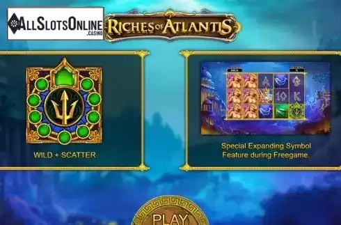 Start Screen. Riches of Atlantis (Markor Technology) from Markor Technology