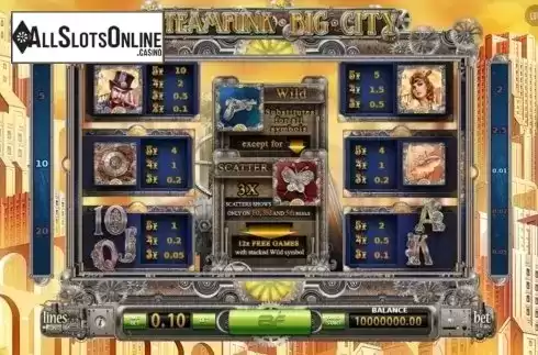 Screen2. Steampunk Big City from BF games