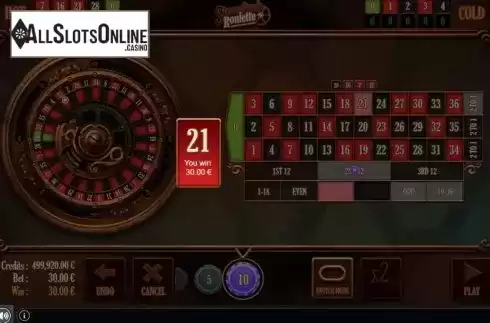 Win screen 1. Steampunk Roulette from GAMING1