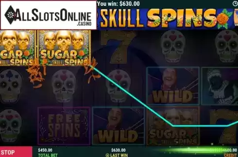 Win screen 2. Sugar Skull Spins from Slot Factory