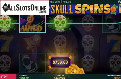 Win screen 1. Sugar Skull Spins from Slot Factory