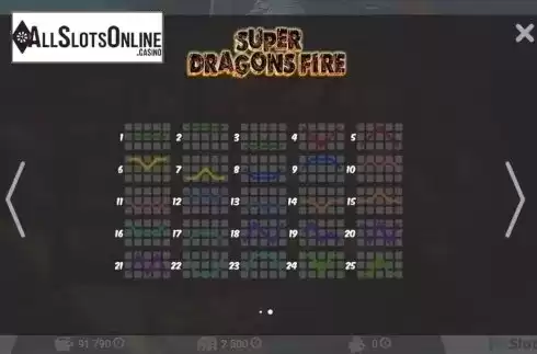 Screen3. Super Dragons Fire from MrSlotty