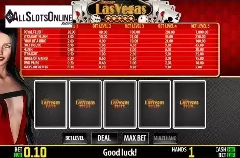 Reels screen. Super Las Vegas HD from World Match