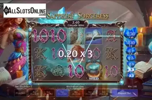 3x multiplier. Sapphire Sorceress from Gamesys