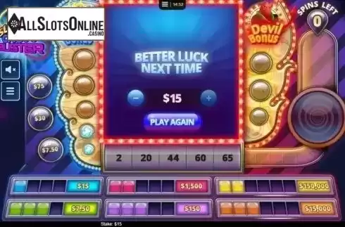 No Win. Slingo Cash Buster from Instant Win Gaming