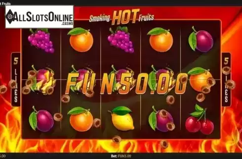 Win Screen 4. Smoking Hot Fruits from 1X2gaming