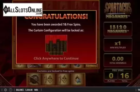 Free Spins 2. Spartacus Megaways from WMS