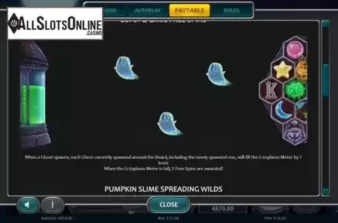 FS Feature screen. Spooktacular Spins from Nucleus Gaming
