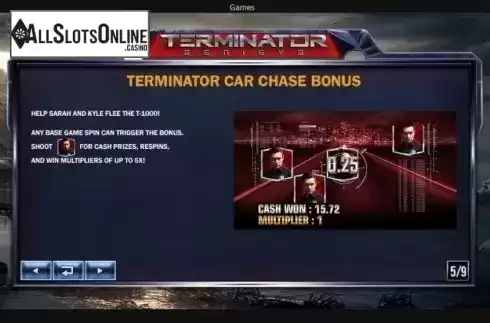 Bonus Game . Terminator Genisys from Playtech
