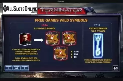Free Spins with Expanding Wild. Terminator Genisys from Playtech