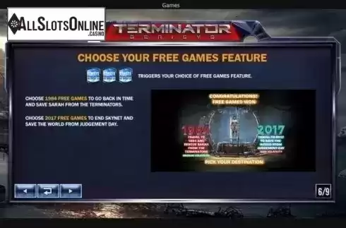 Free Spins 1. Terminator Genisys from Playtech