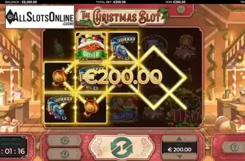 Win Screen 1. The Christmas Slot from Green Jade Games
