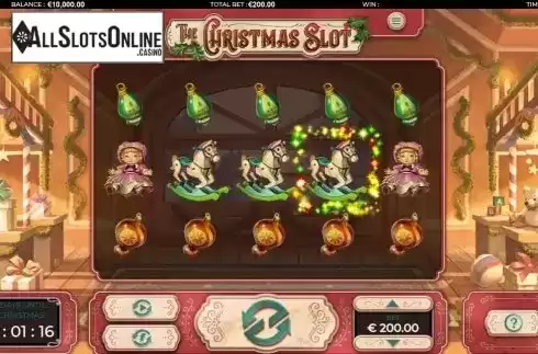 Reel Screen. The Christmas Slot from Green Jade Games