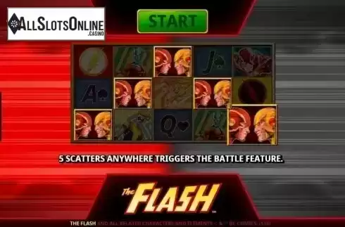 Start Screen. The Flash (Playtech) from Playtech
