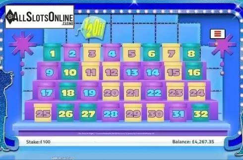 Bonus game screen. The Price Is Right (Slingo Originals) from Slingo Originals