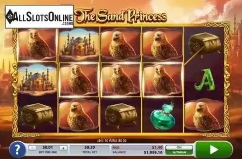 Win screen. The Sand Princess from 2by2 Gaming
