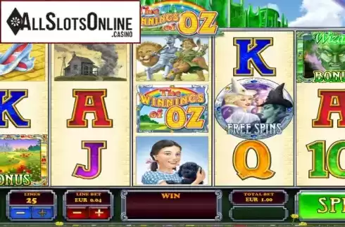 Screen8. The Winnings of Oz from Playtech