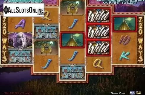 Win Screen. Thundering Buffalo from High 5 Games