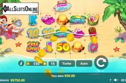 Win screen 1. Total Summer Bliss from Lady Luck Games