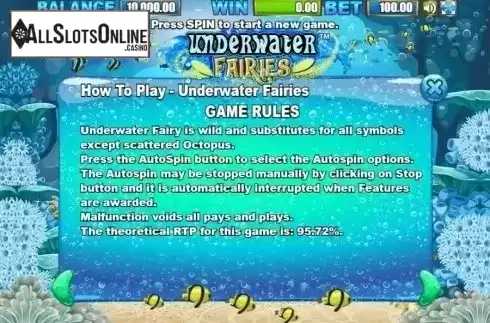 Rules 2. Underwater Fairies from Allbet Gaming