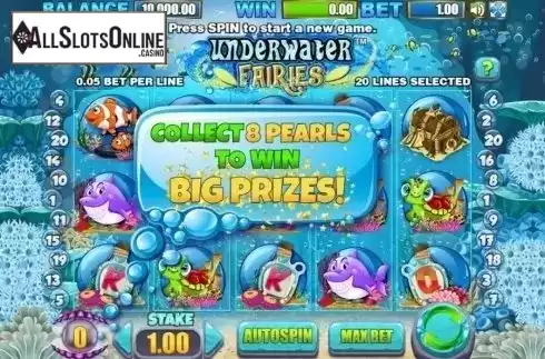 Reel Screen. Underwater Fairies from Allbet Gaming