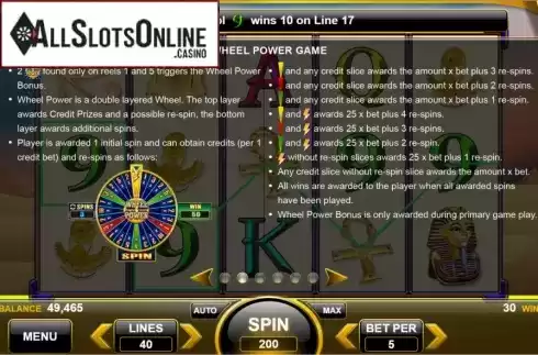 Features 2. Wealth of the Nile from Spin Games