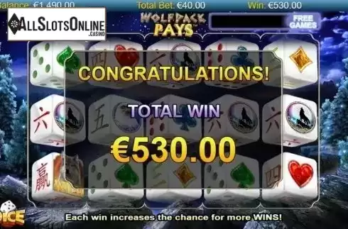 Free Spins Win. Wolfpack Pays Dice from NextGen